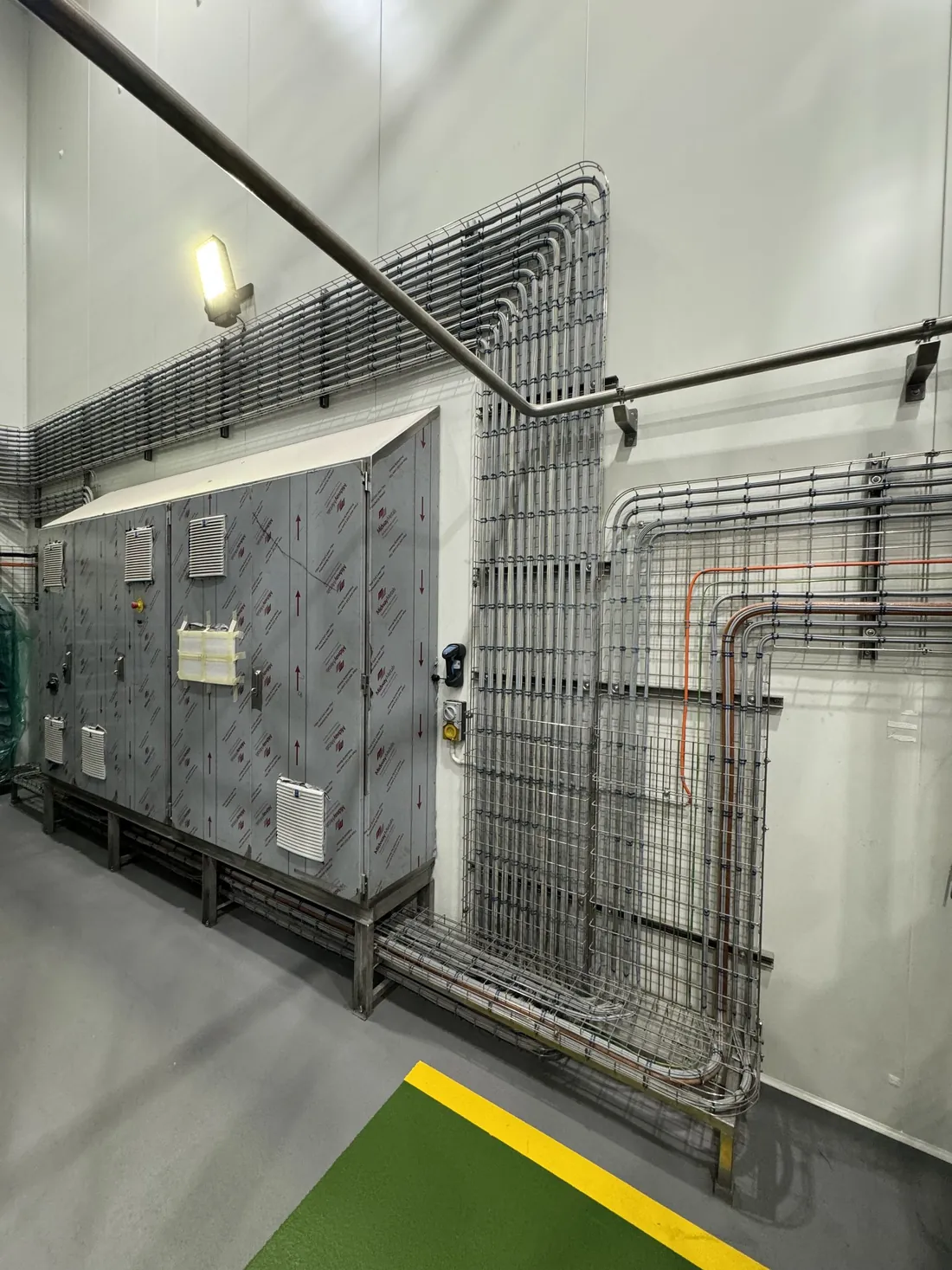Switchboard and conduit reticulation on a production site