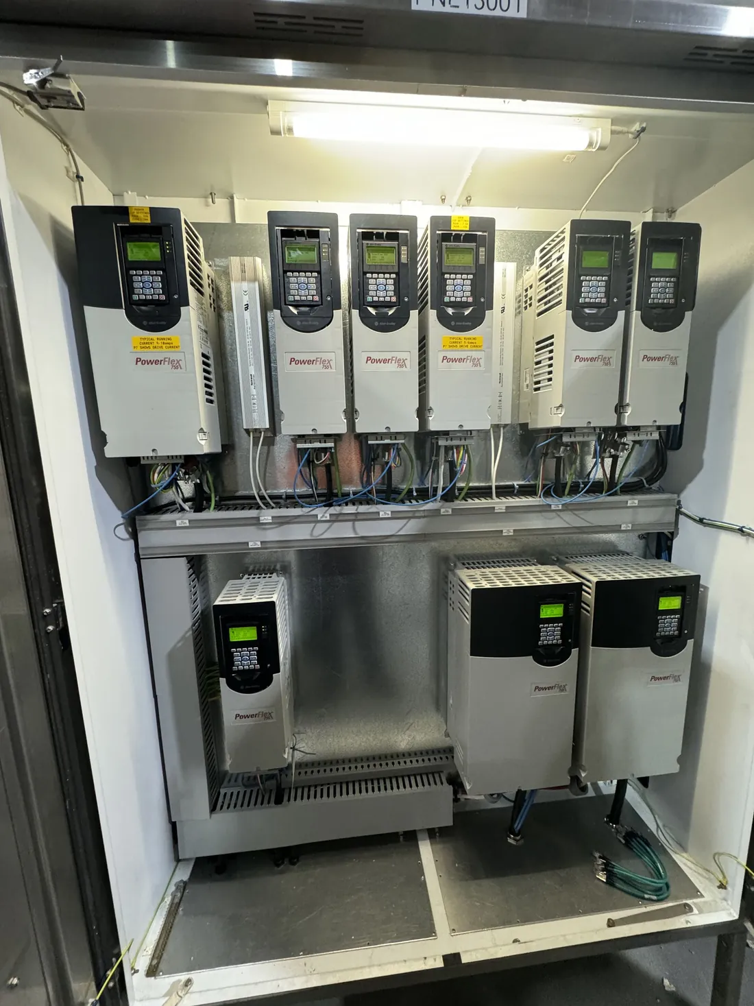 PowerFlex drives in a plant cabinet